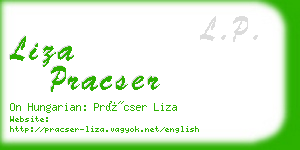 liza pracser business card